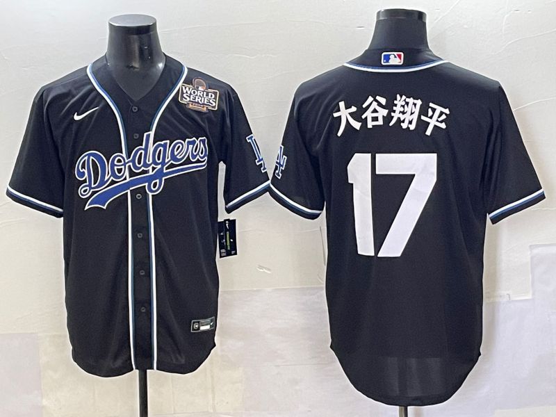 Men 2025 Los Angeles Dodgers 17 Ohtani Black Three generations Fashion Nike MLB Jersey style 7048